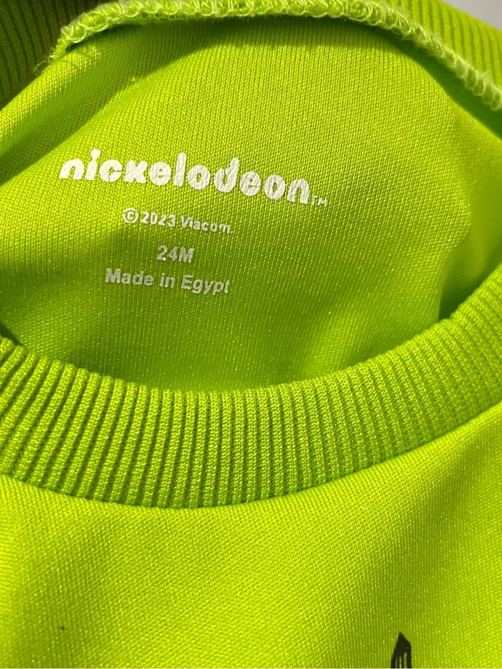 Nickelodeon Neon Lime Teenage Mutant Ninja Turtles Short Sleeve Tee | Size 24M